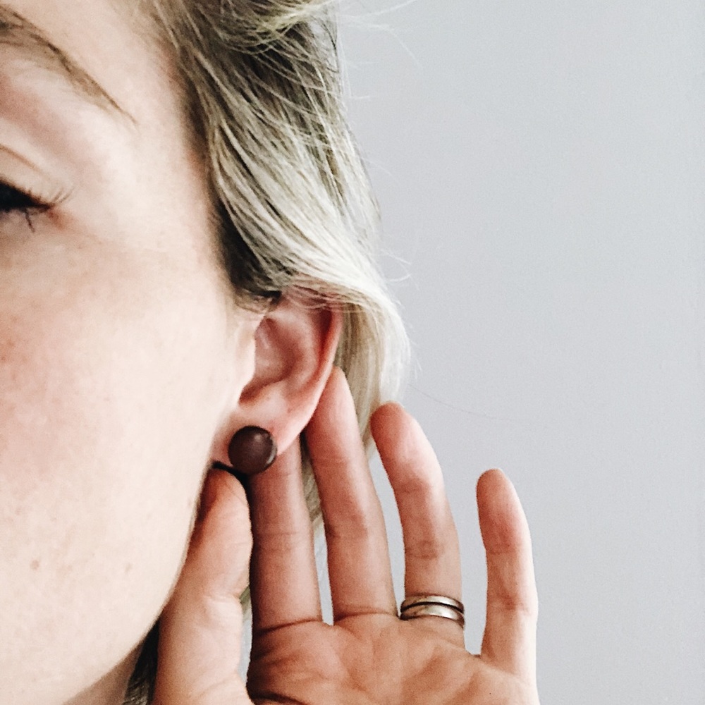 Wood Circle Earrings